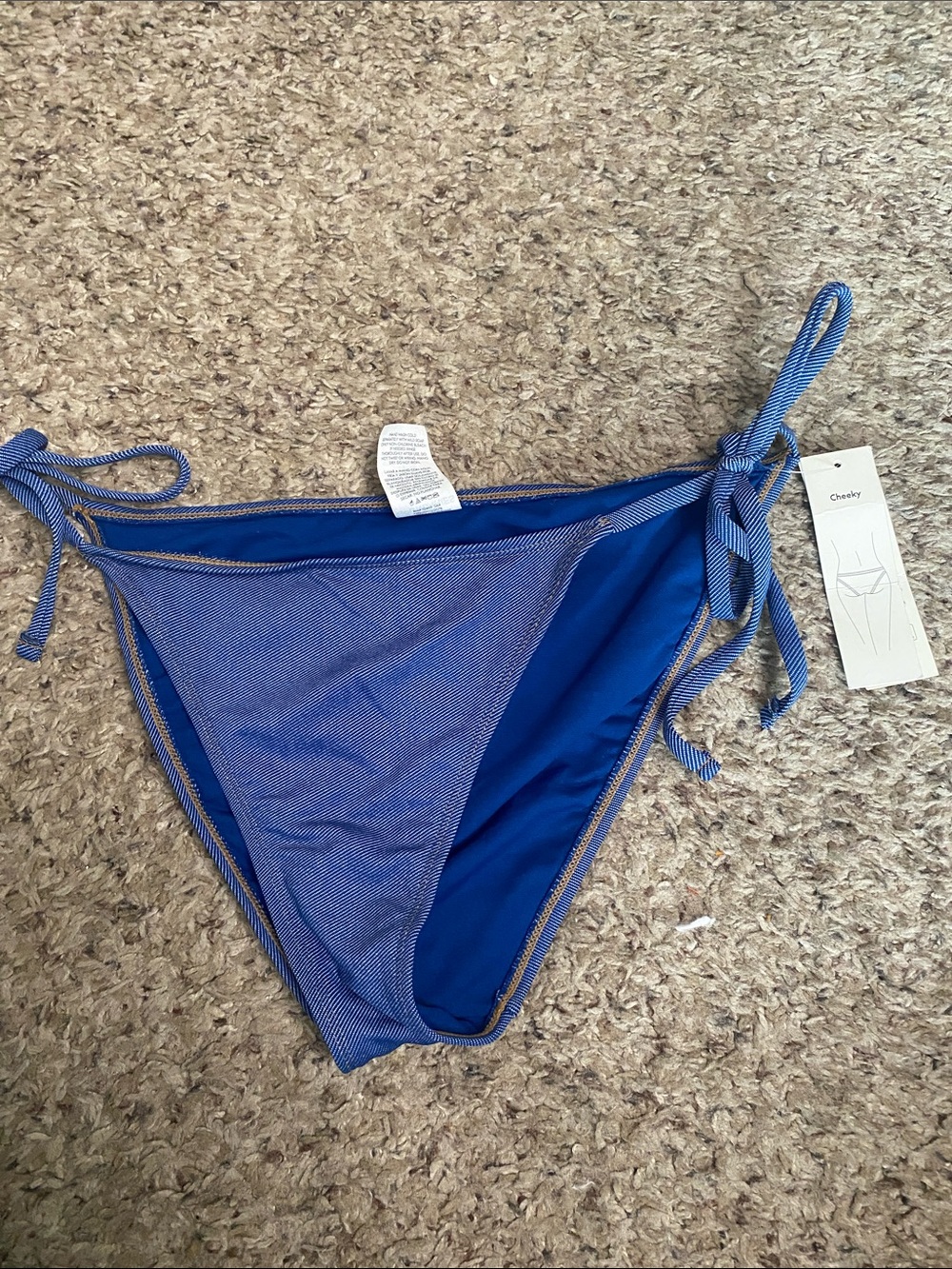No Boundaries Royal Blue Tie-Side Bikini Bottom
